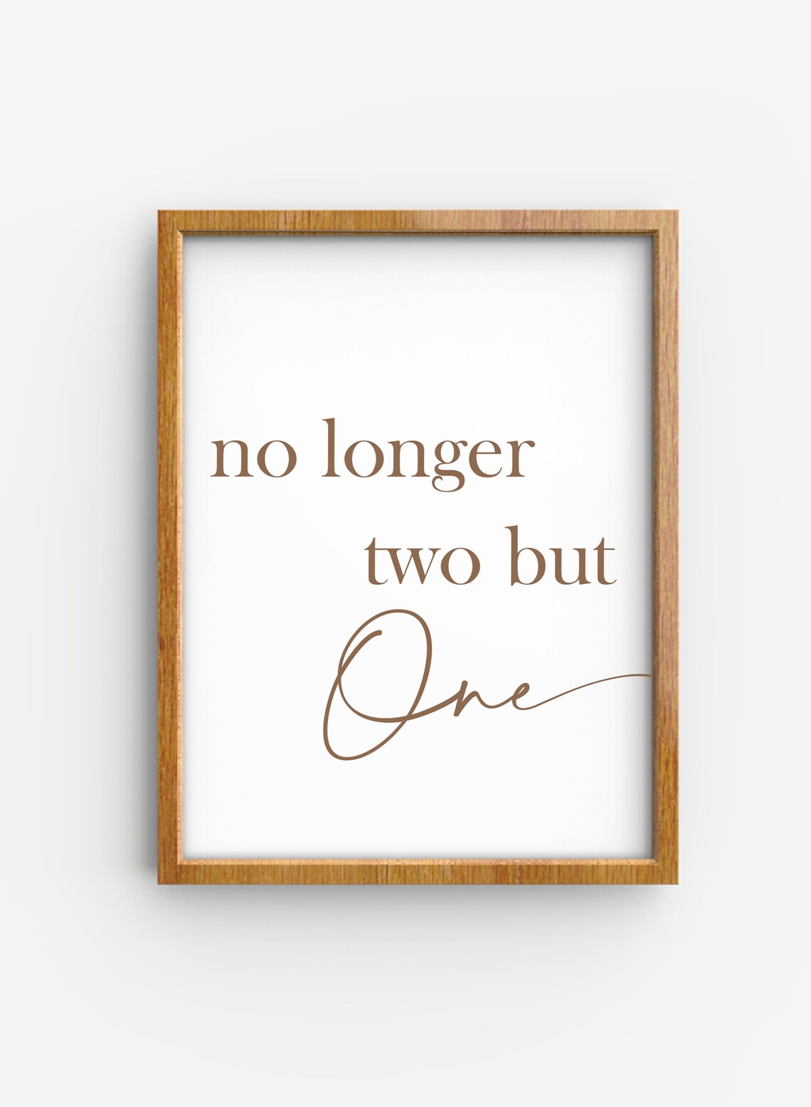 No Longer Two But One Wedding Bible Verse Art Print - Image 3
