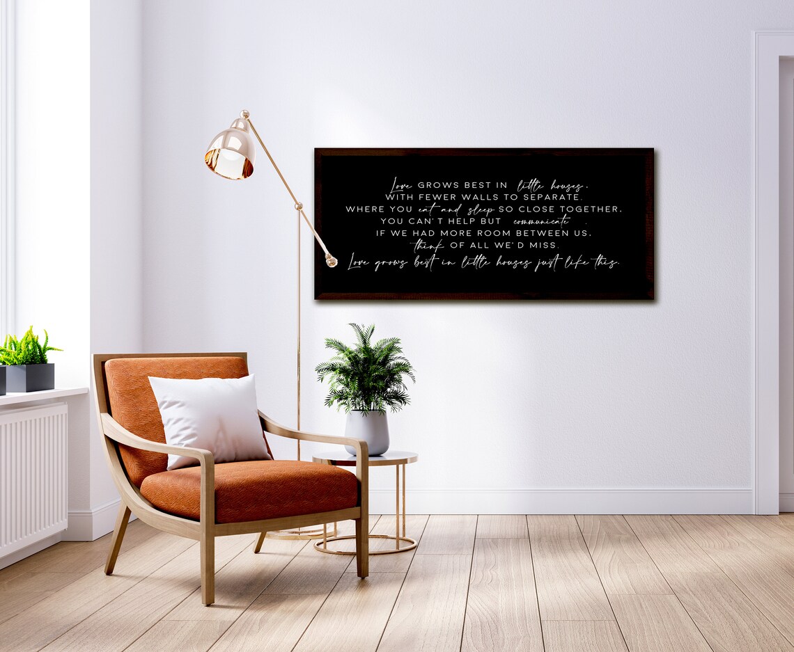 Love Grows Best In Little Houses Sign Art Print - Image 2