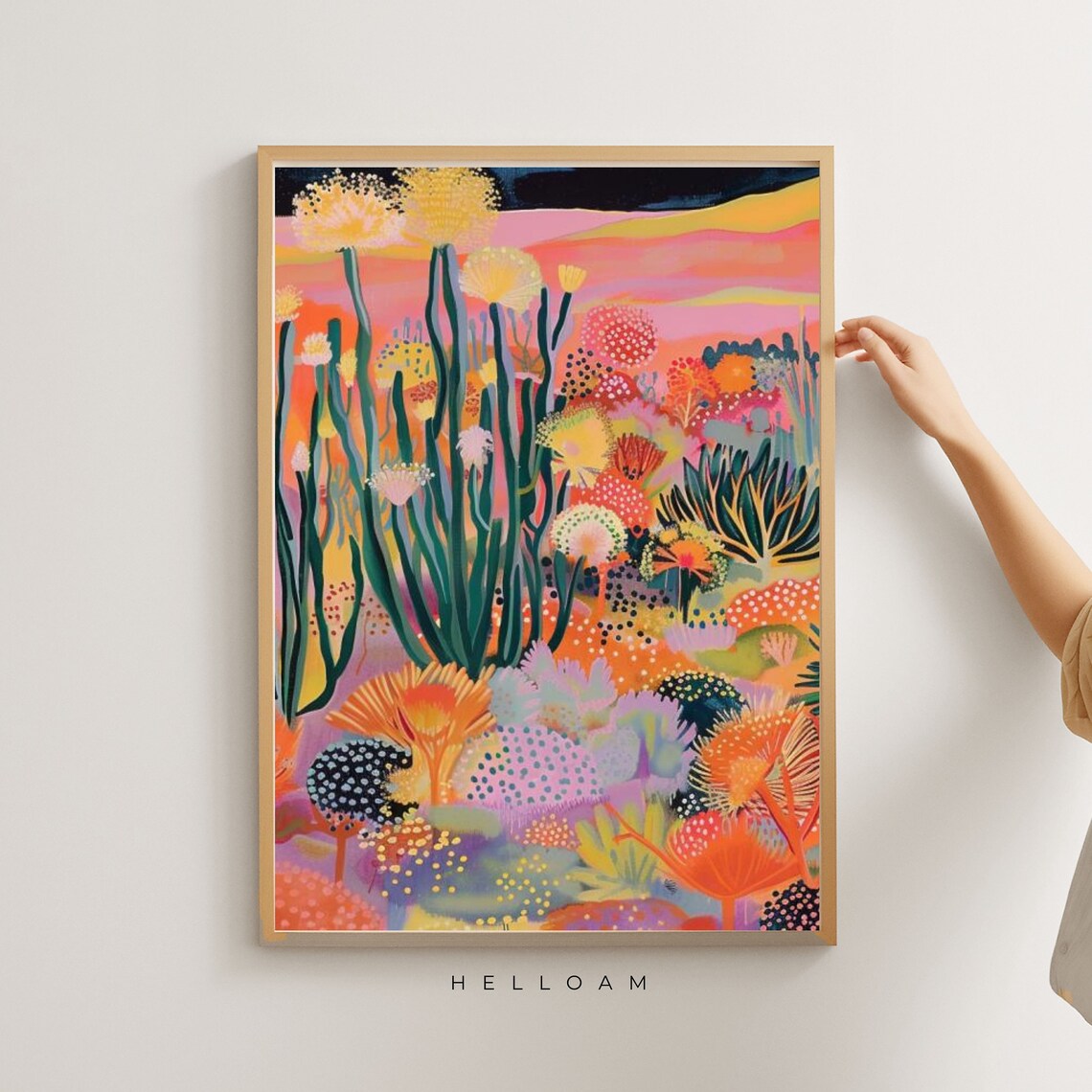 Western Vintage Retro Mid-Century Modern Art Print
