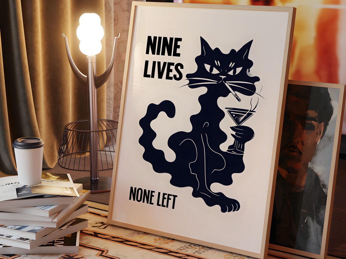 Nine Lives Cat, Unique Design For Pet Lovers - Image 3