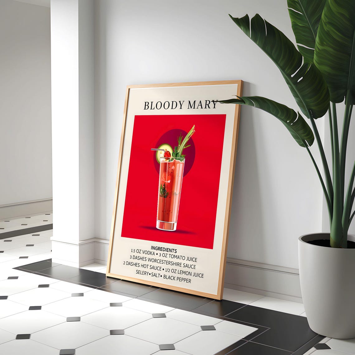 Vintage Bloody Mary Poster, Home Bar Decor - Image 7