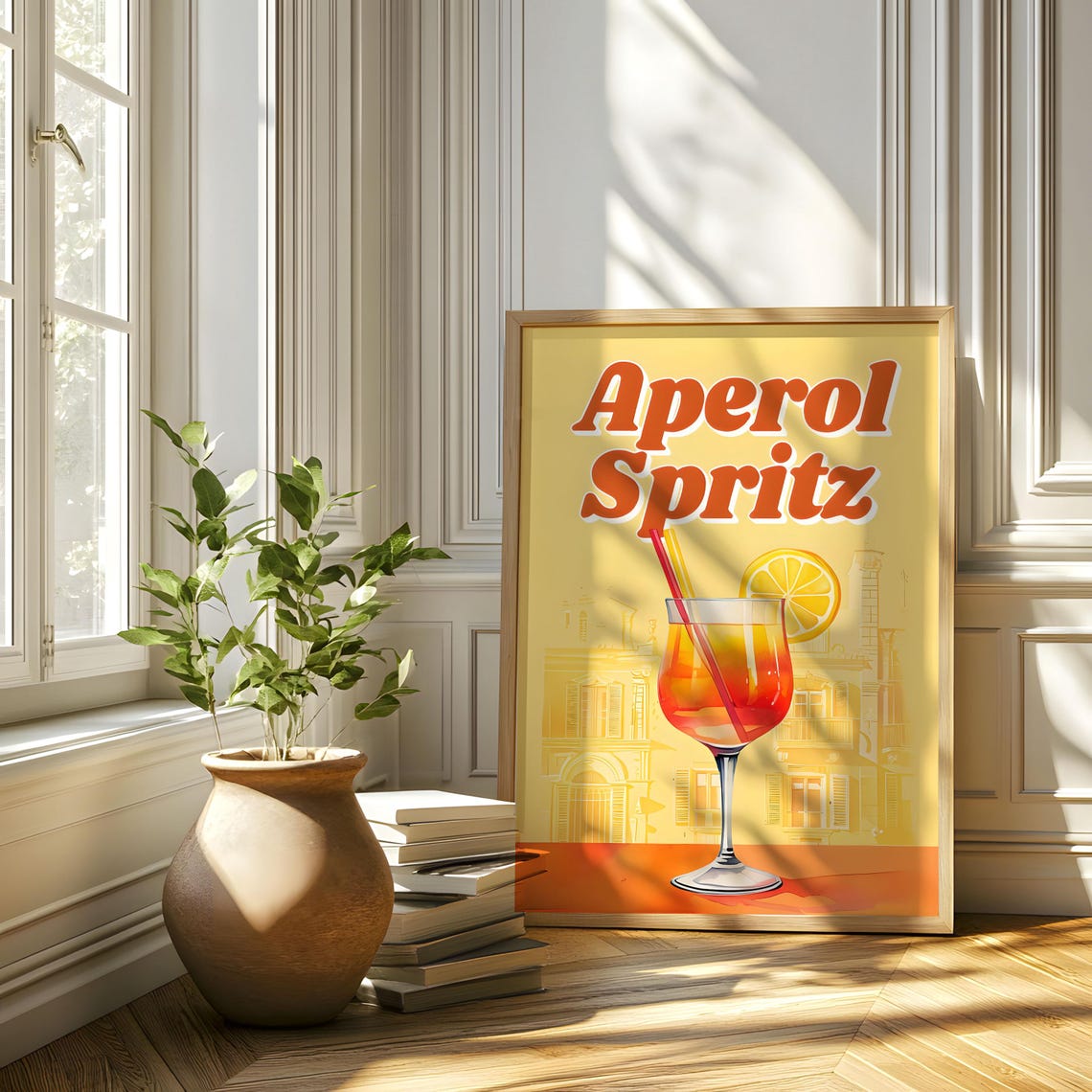 Retro Aperol Spritz Bar Decor Art Print - Image 2