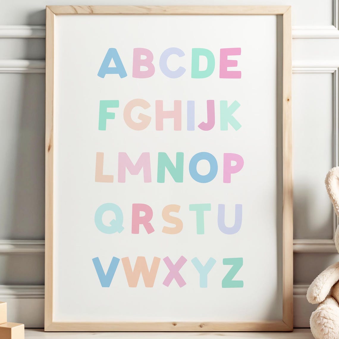 Wall Art Print Alphabet Design Home Decor Wall Decor Nursery Kids Wall Art