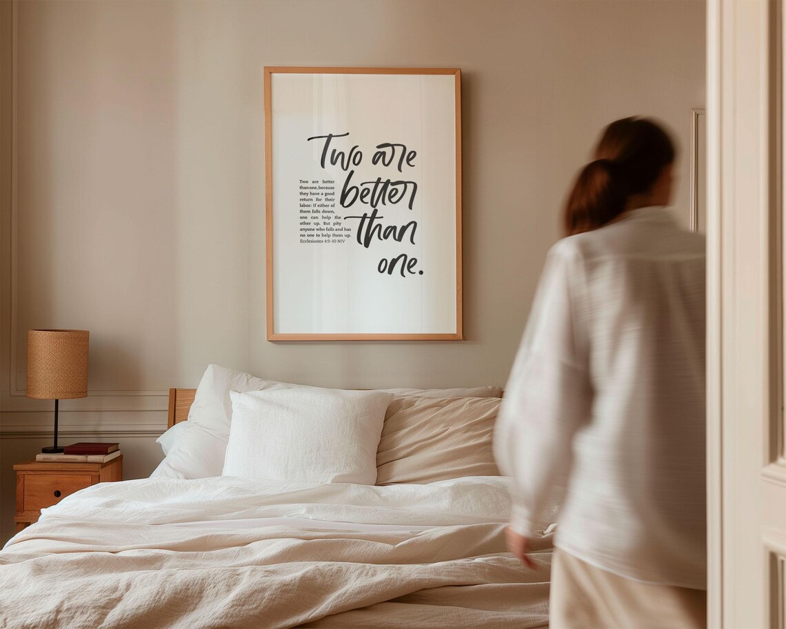Two Are Better Than One Bible Verse Love Quote Print - Image 4