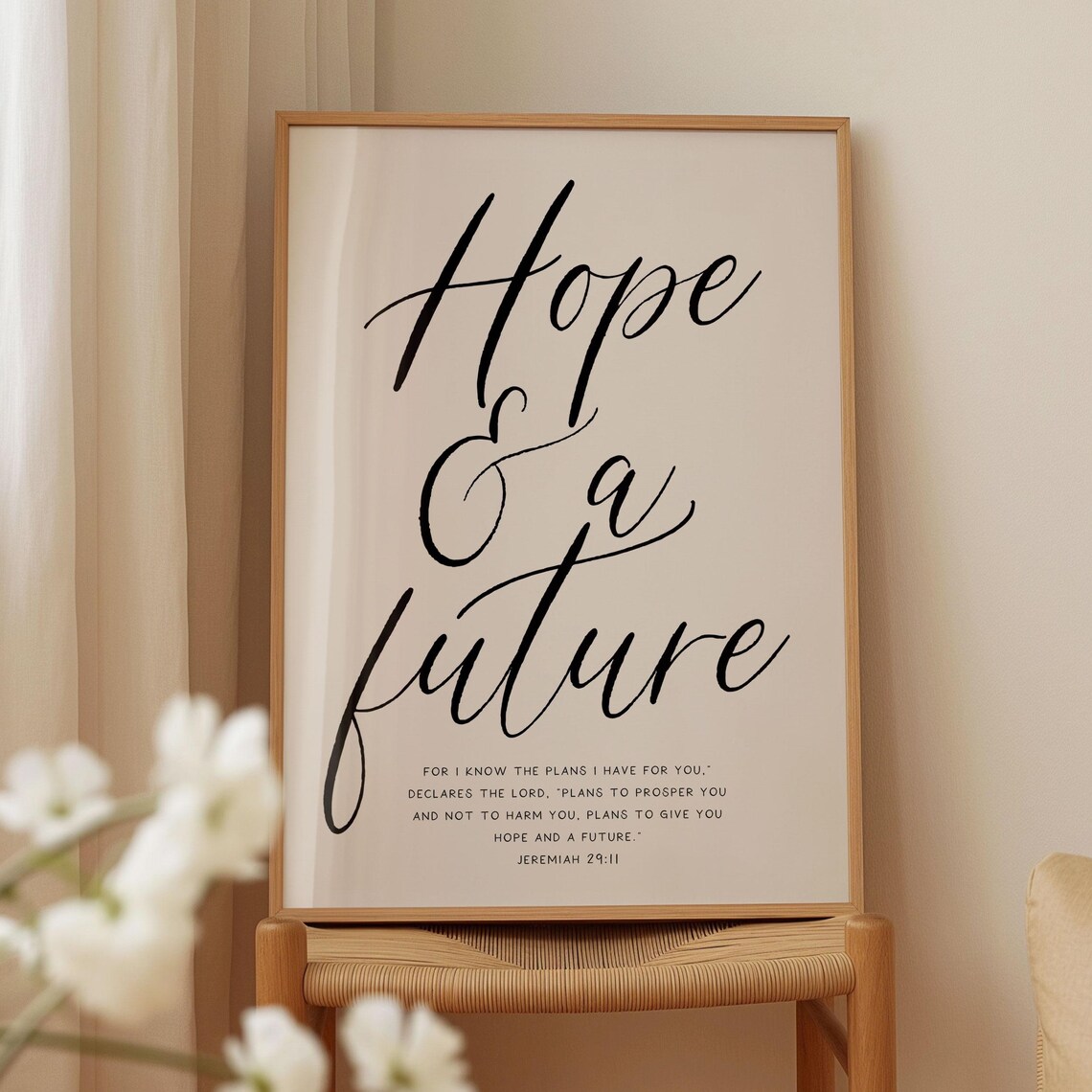Jeremiah 29:11 Bible Verse, Modern Calligraphy Art Print - Image 5