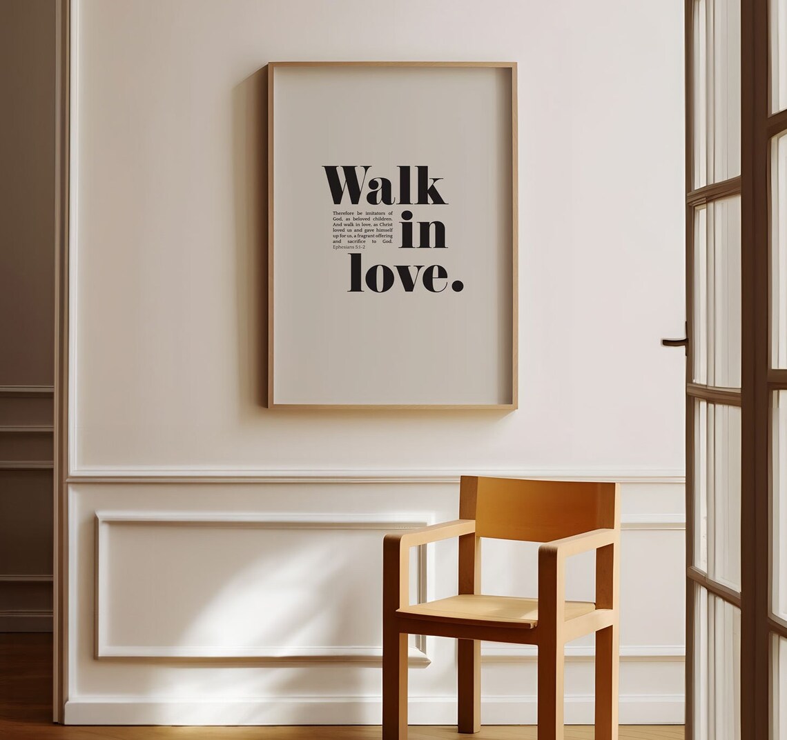 Walk In Love Christian Wall Art Print, Ephesians - Image 4