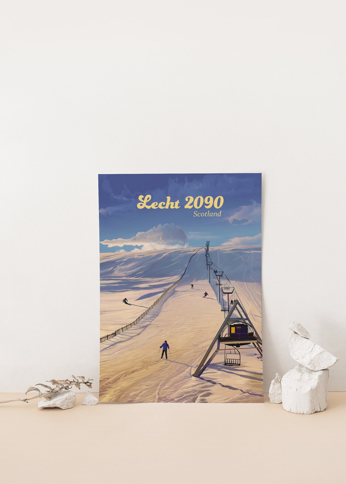 Lecht 2090 Ski Resort, Scottish Highlands Travel Poster - Image 4