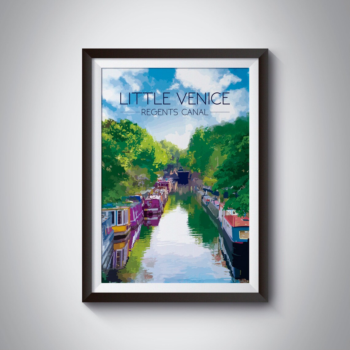 Little Venice Regent's Canal Travel Poster