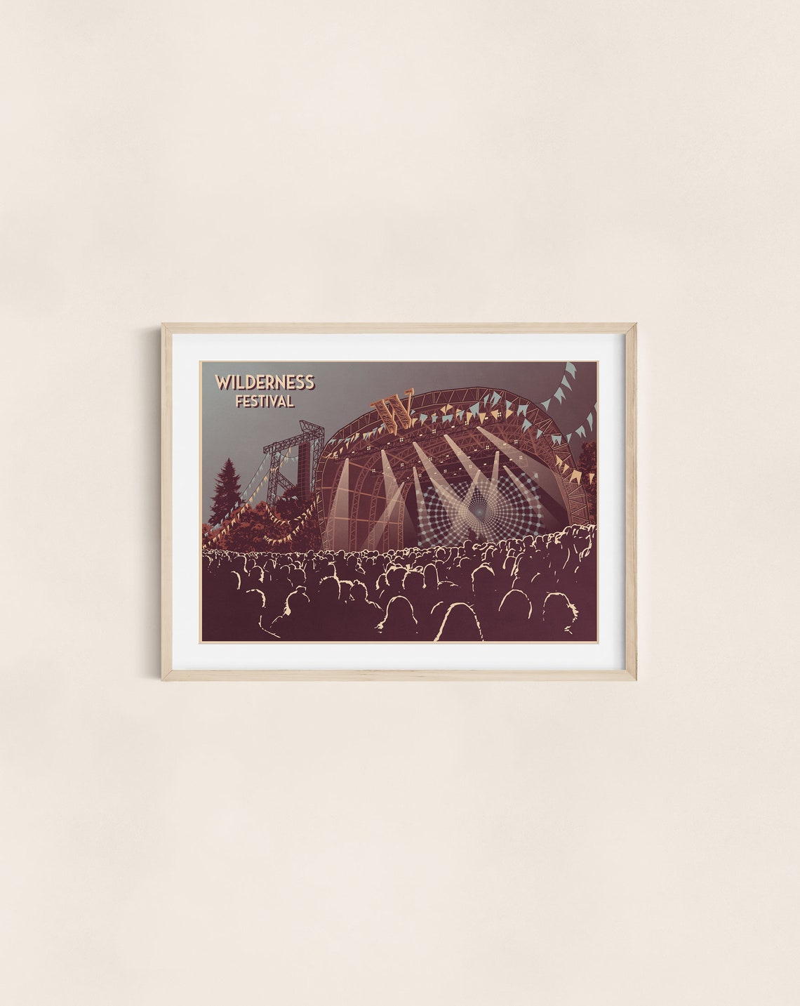 Wilderness Festival Poster Music Festival Print Live Music Wall Art Travel Print Glastonbury Summer Painting Gift Retro Vintage - Image 3