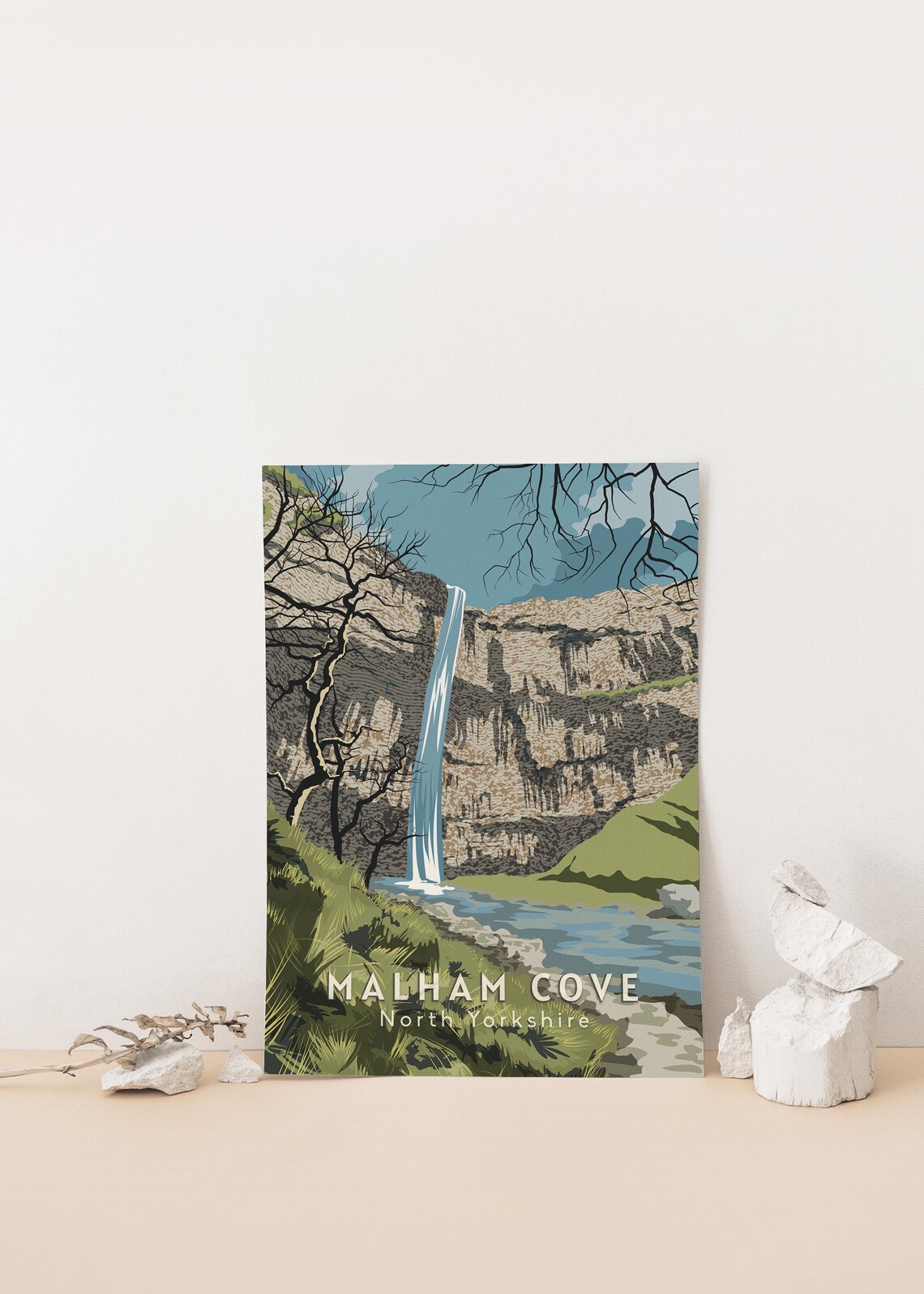 Malham Cove Vintage Travel Poster, Yorkshire Dales - Image 4