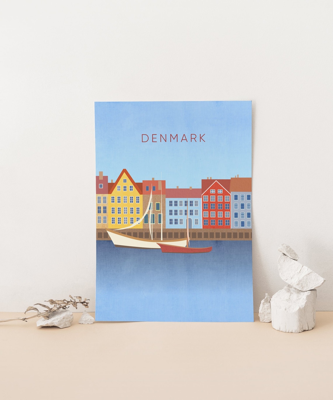 Denmark Copenhagen Nyhavn Harbour Colourful Houses Boats Poster - Image 4
