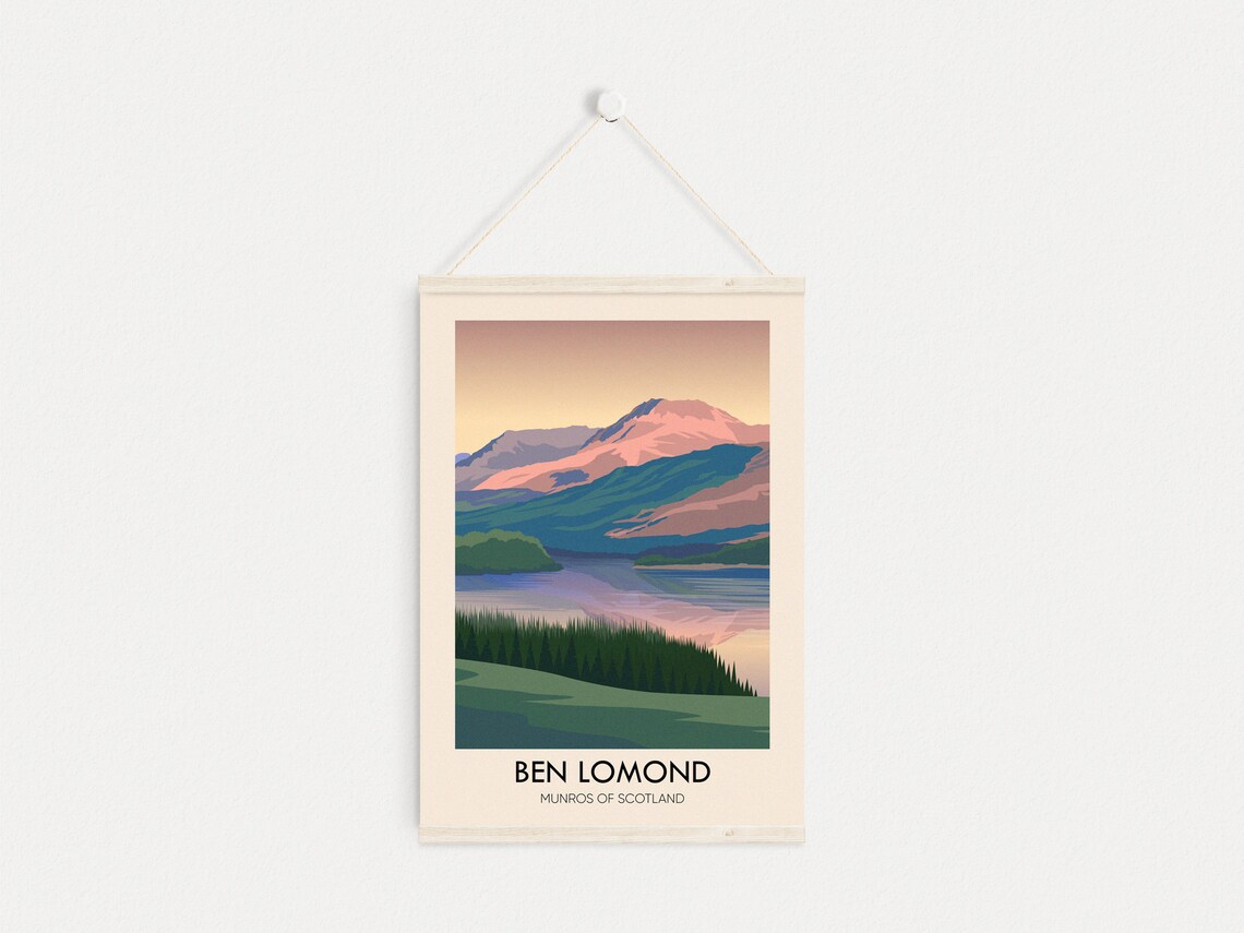 Ben Lomond Vintage Travel Poster, Scottish Highlands - Image 4