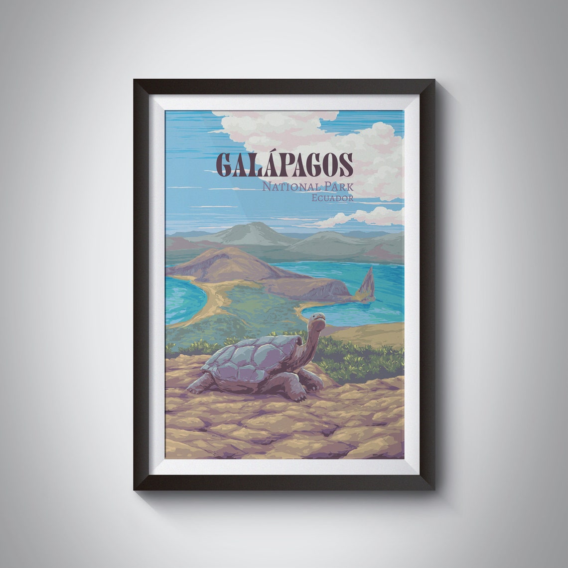 Galápagos National Park Ecuador Giant Tortoise Island Poster