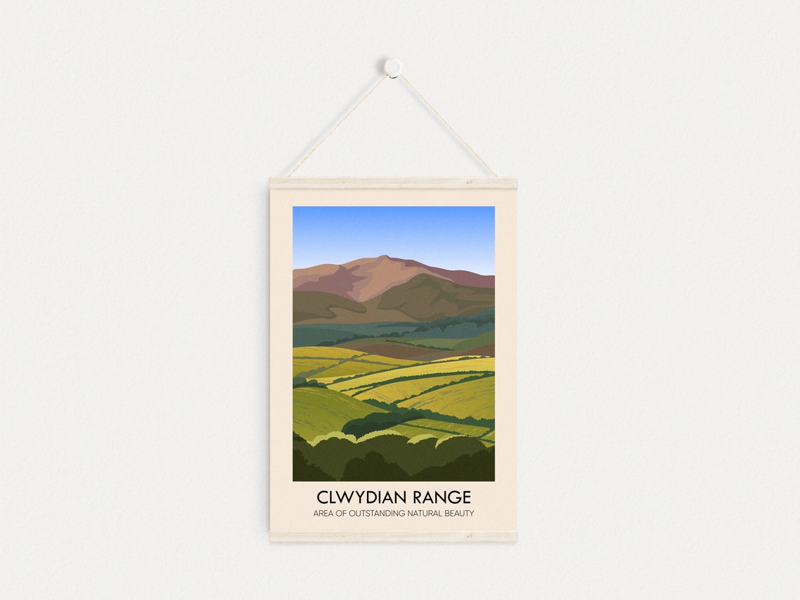 Clwydian Range Wales Rolling Hills Outstanding Beauty Travel Poster - Image 4