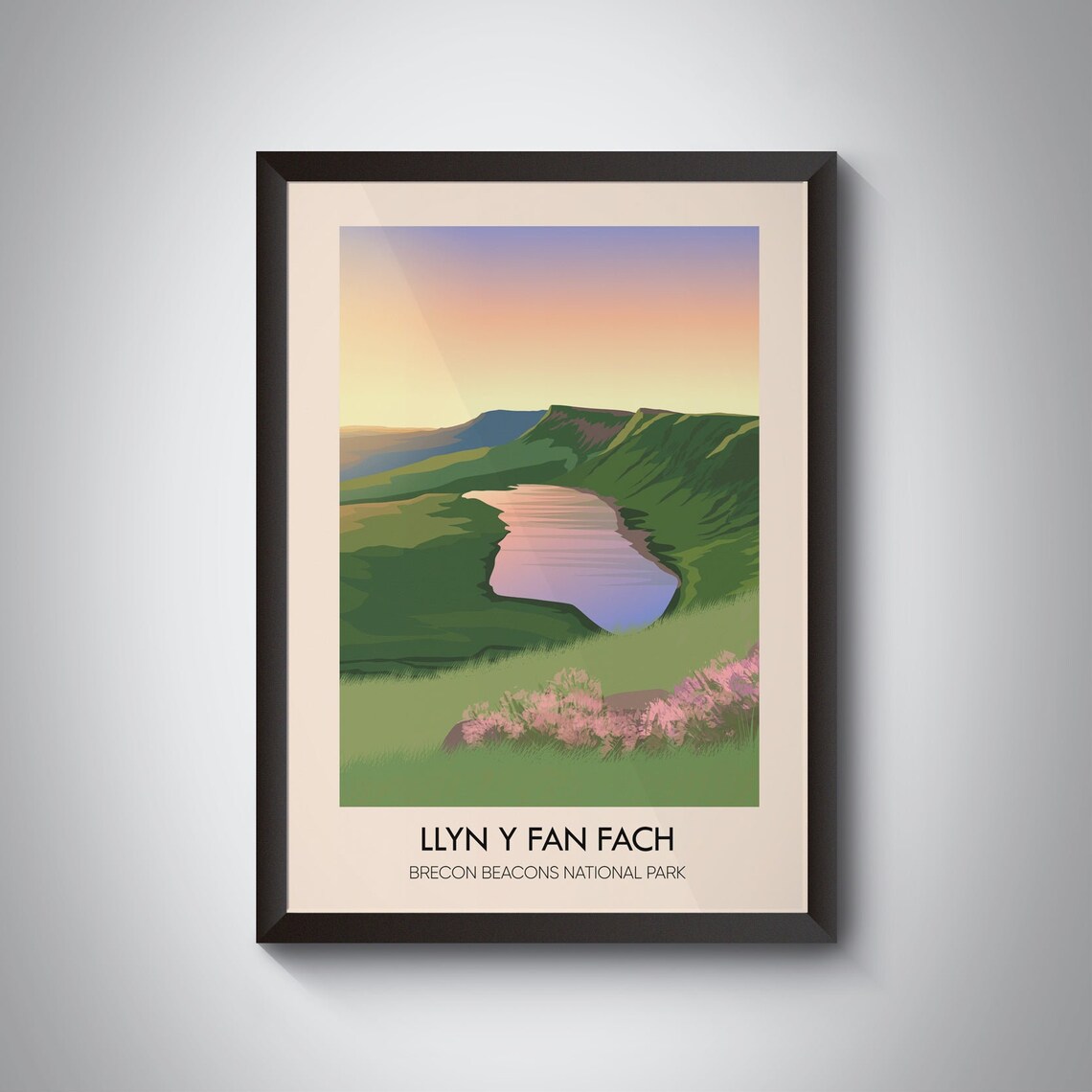 Llyn Y Fan Fach Travel Poster, Brecon Beacons Wales