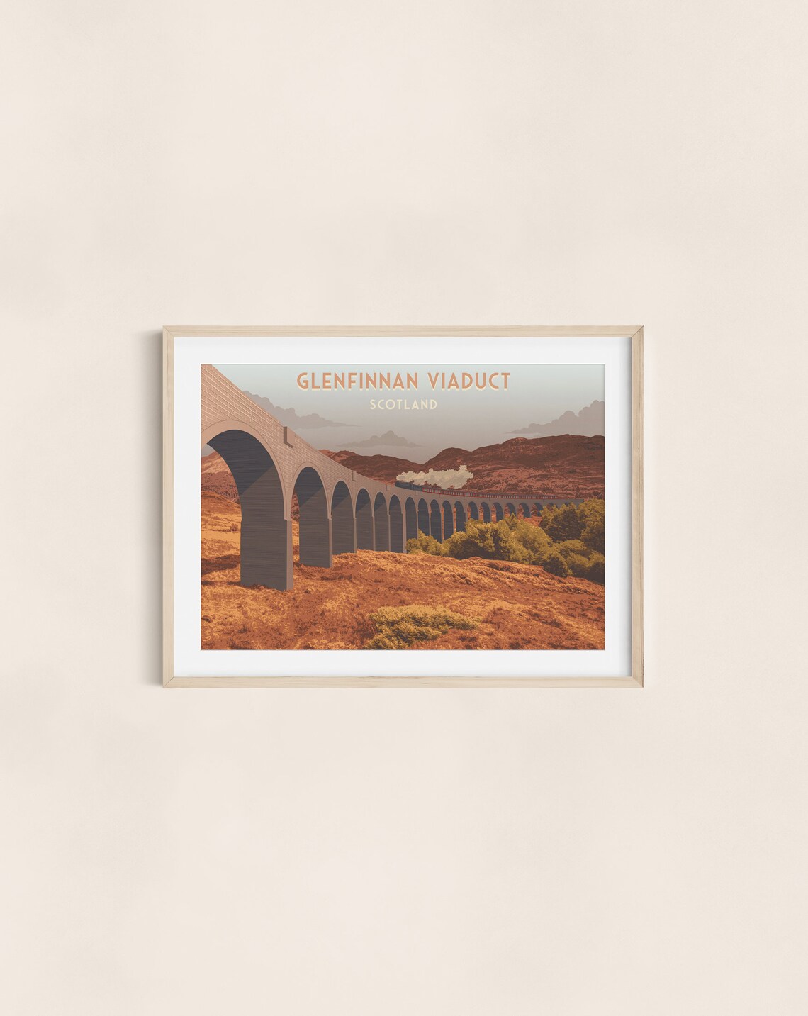 Glenfinnan Viaduct Scotland Steam Train Moorland Highlands Poster - Image 3