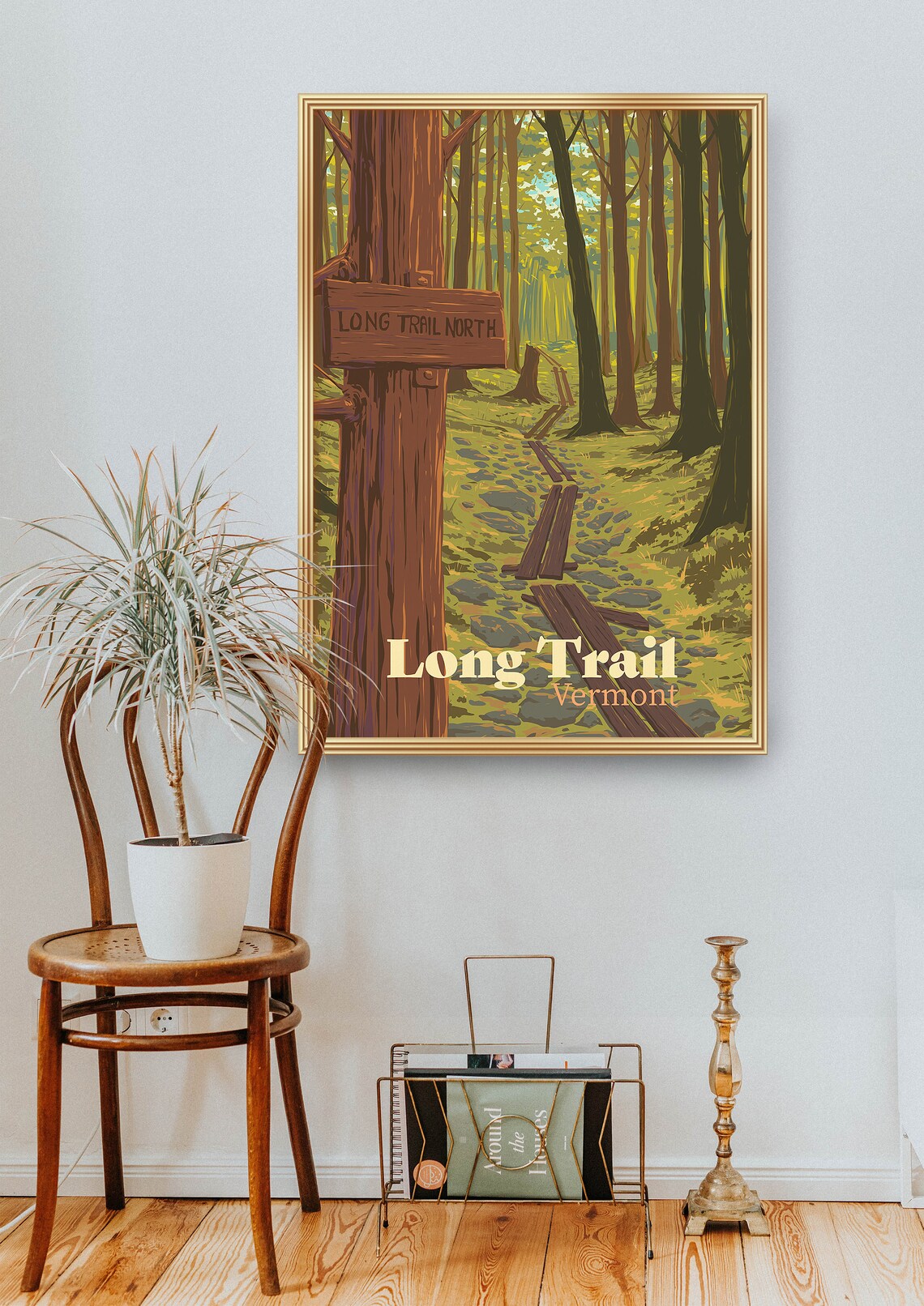 Long Trail Vermont National Scenic Trail Forest Path Travel Poster - Image 2
