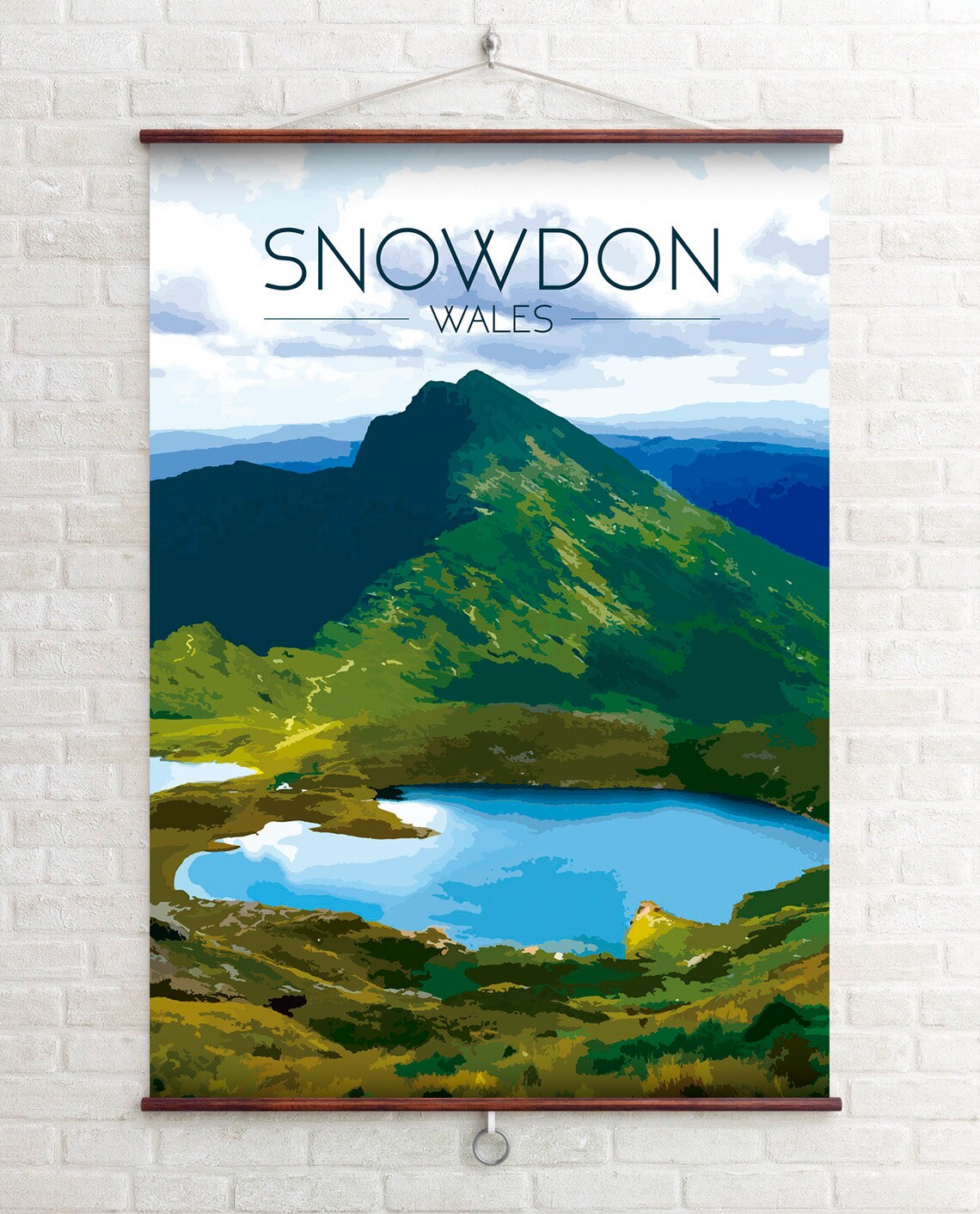 Mount Snowdon Wales Travel Poster, Snowdonia National Park - Image 4