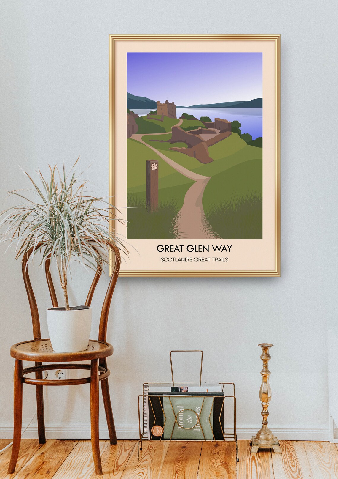 Great Glen Way Trail To Lochside Castle Scotland Travel Poster - Image 2
