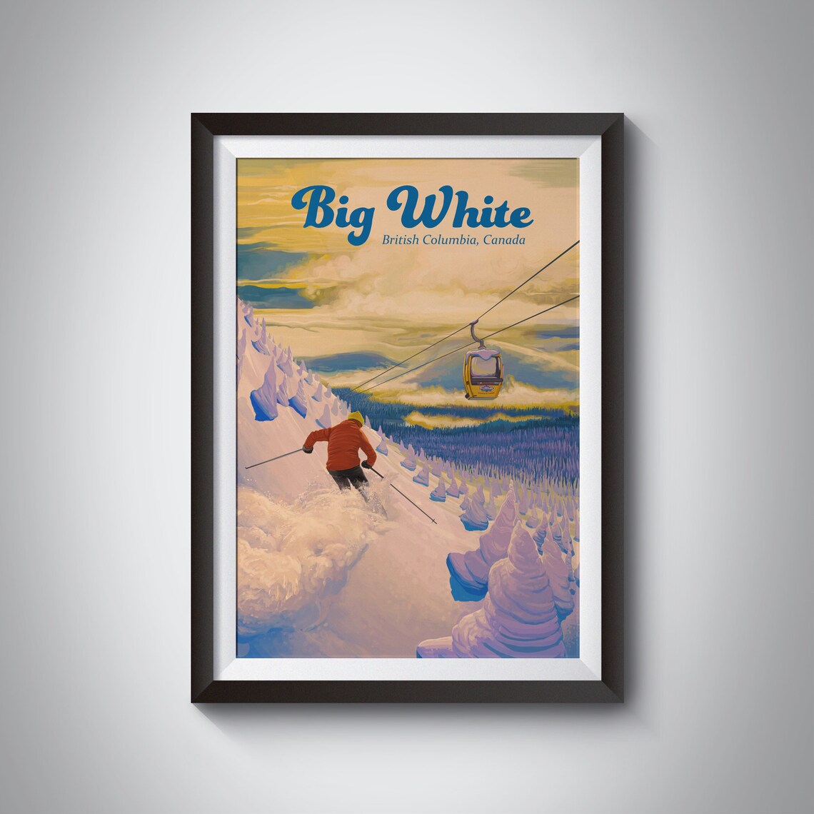 Big White Ski Resort, British Columbia Travel Poster