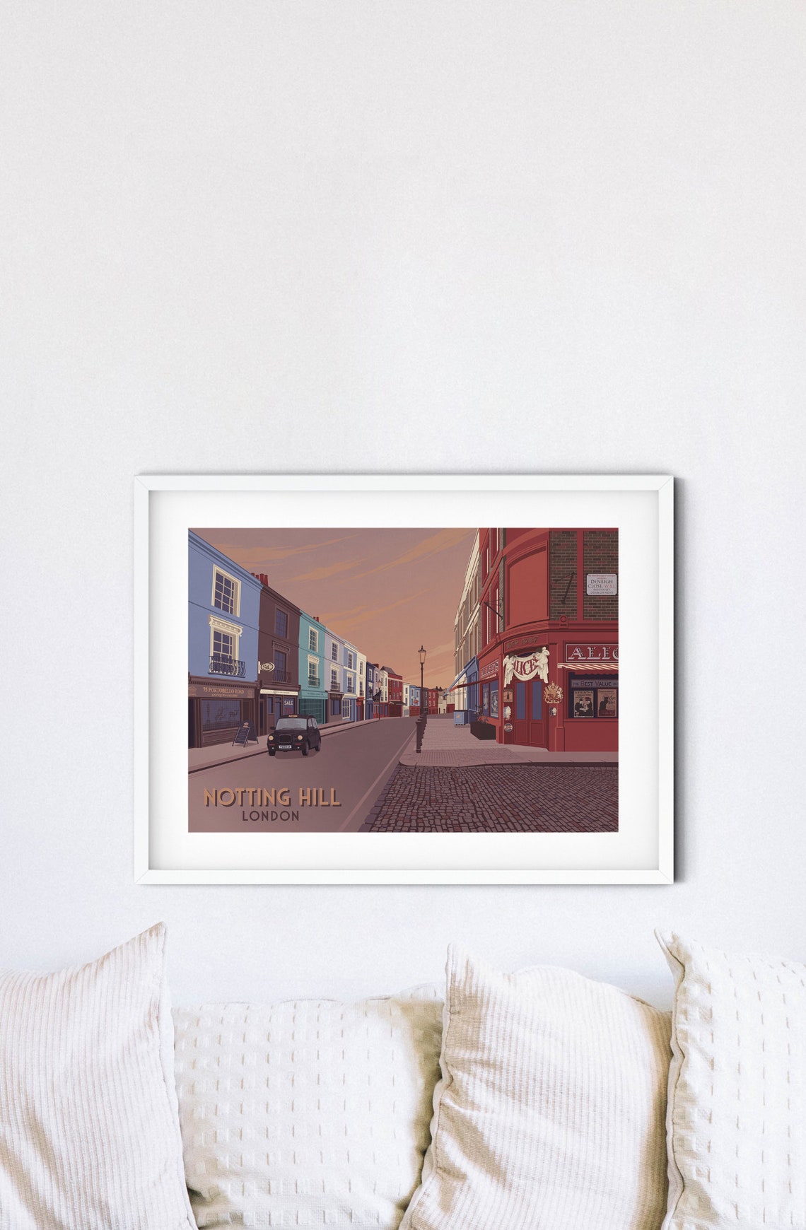 Notting Hill London Travel Poster Portobello Road Print Portobello Road Market Wall Art Print Notting Hill Carnival Westbourne Grove - Image 4