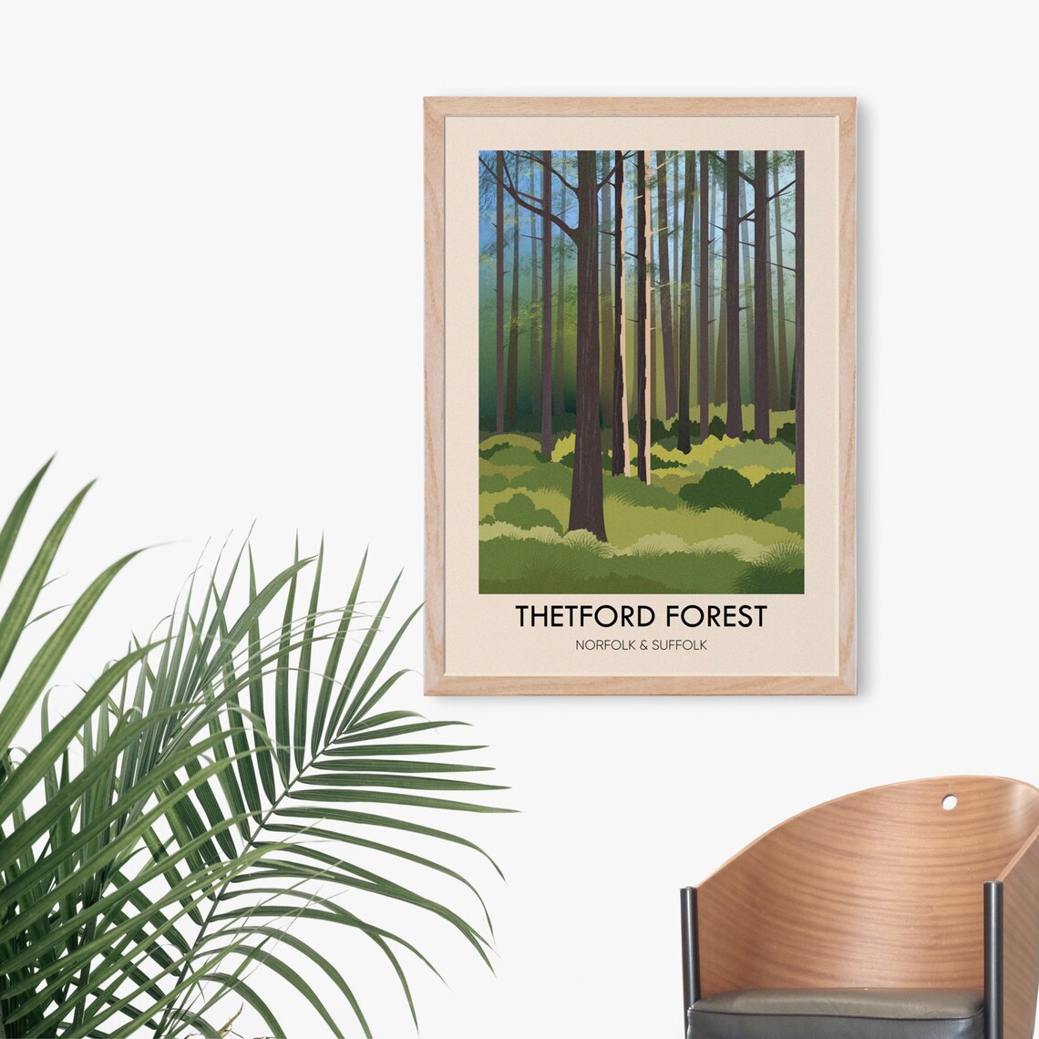 Thetford Forest Vintage Travel Poster, East Anglia - Image 3