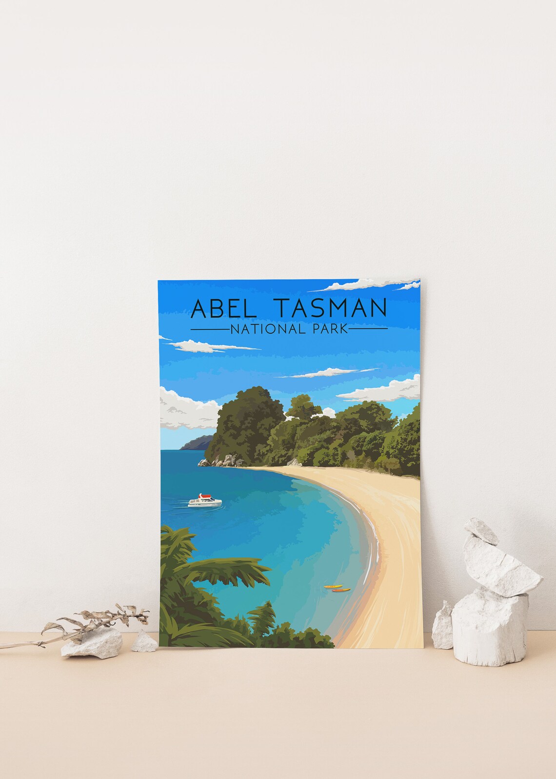 Abel Tasman Coast Track Travel Poster, New Zealand - Image 4