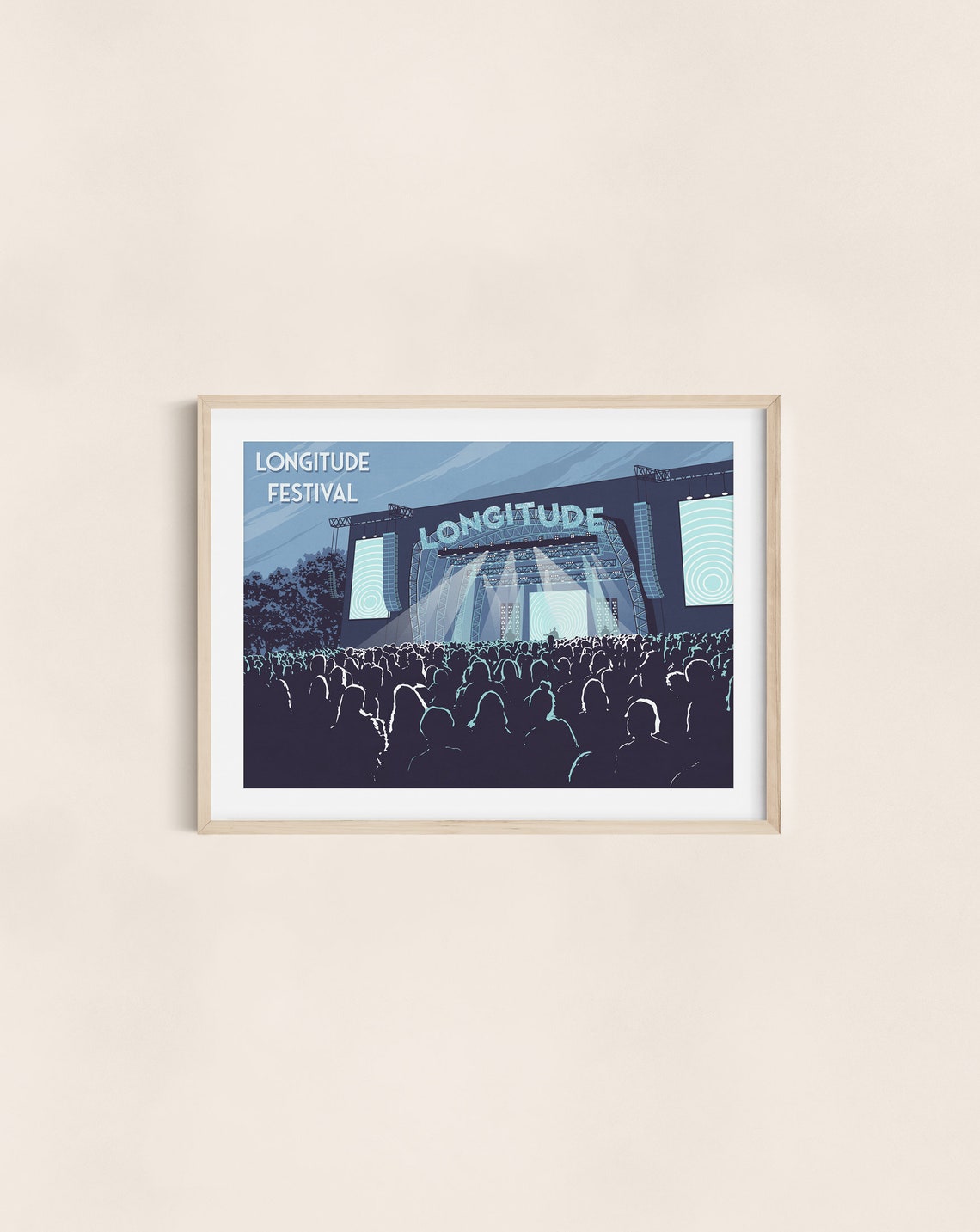 Longitude Festival Poster Irish Music Festival Print Dublin Ireland Gig Poster Wall Art Print Gift Latitude Marlay Park Arts Festival - Image 3