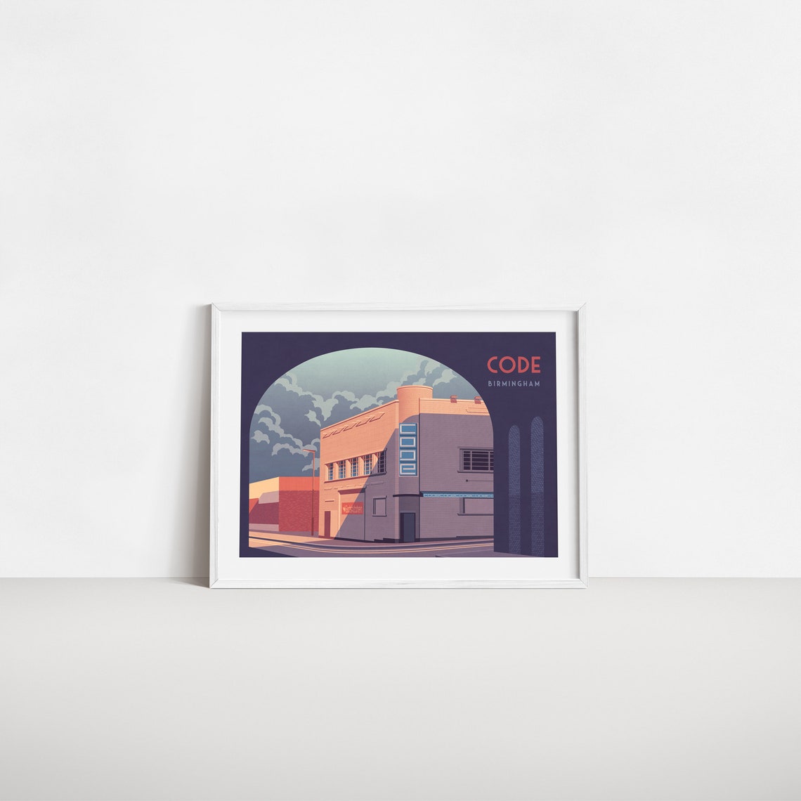 Code Birmingham Nightclub Building Digbeth Rave Venue Travel Poster - Image 4