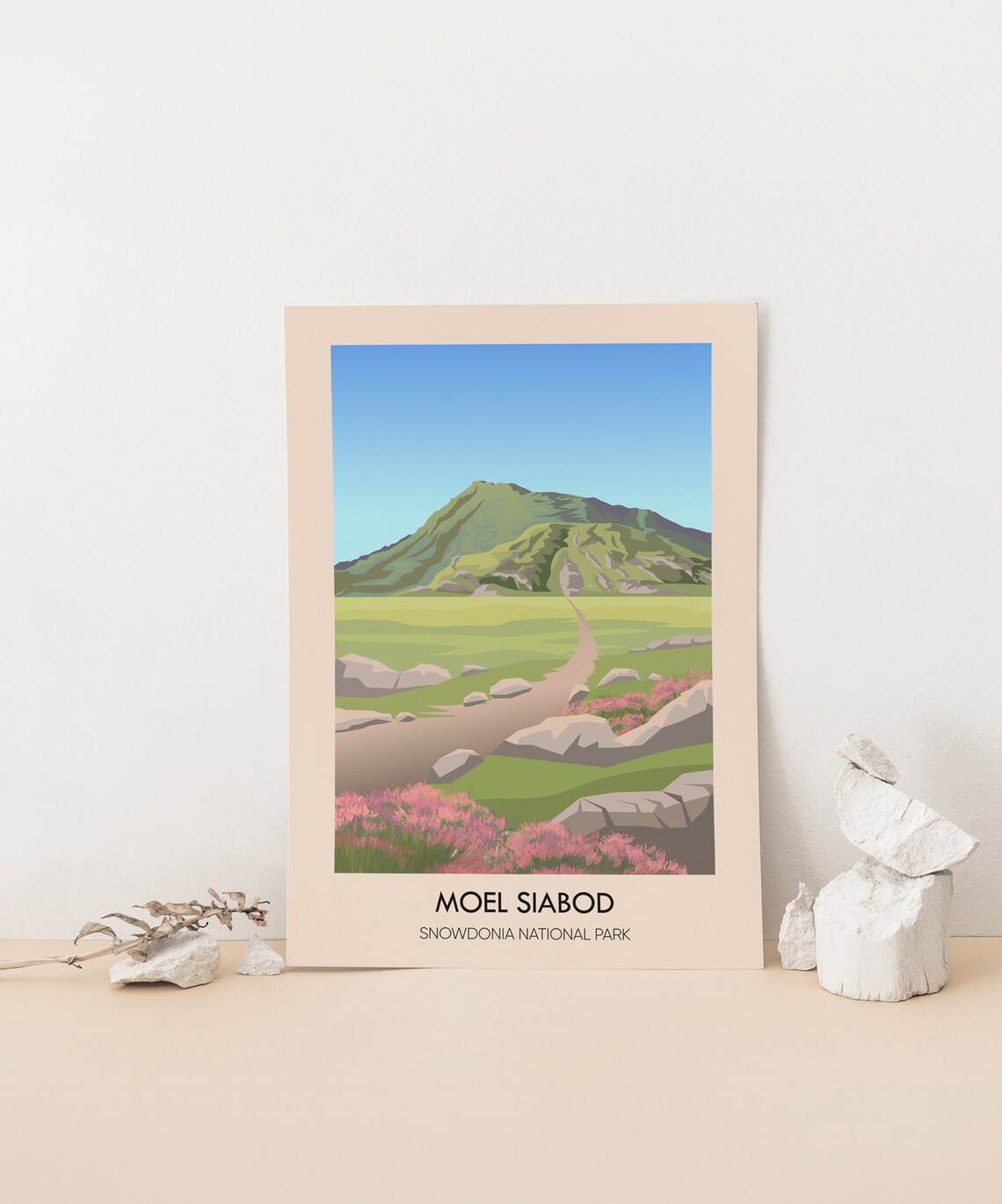 Moel Siabod Snowdonia National Park Heather Mountain Trail Poster - Image 4