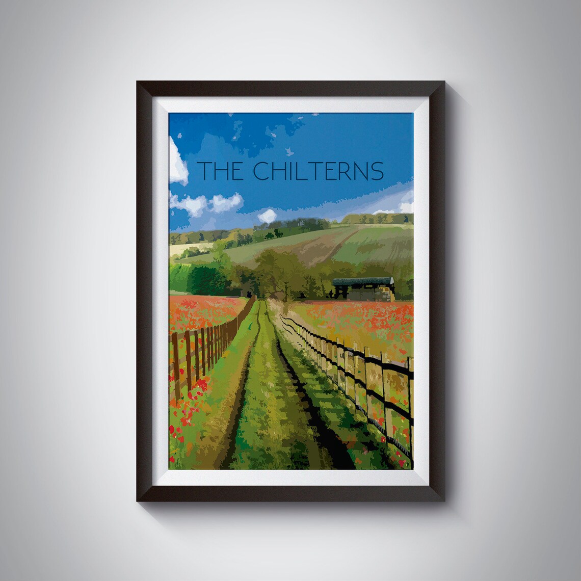 The Chilterns Vintage Travel Poster Art Print
