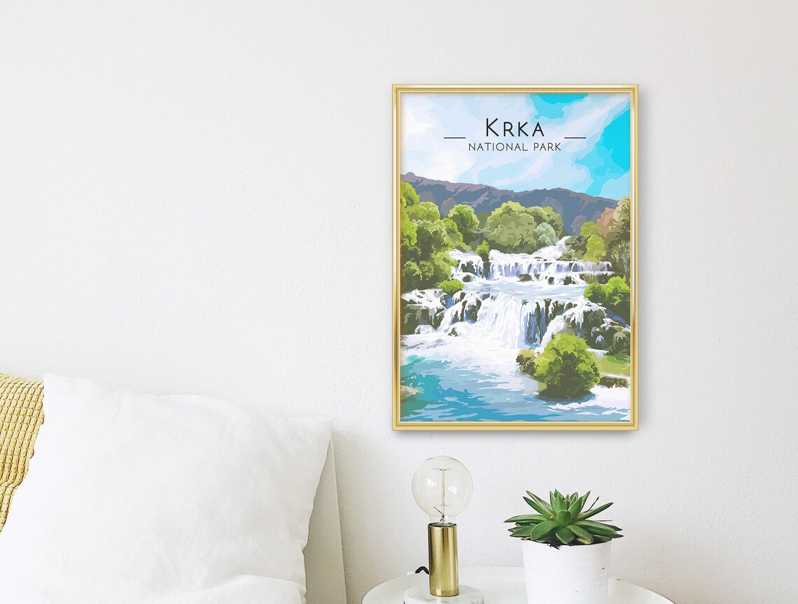 Krka National Park Travel Poster, Croatia Adventure - Image 2