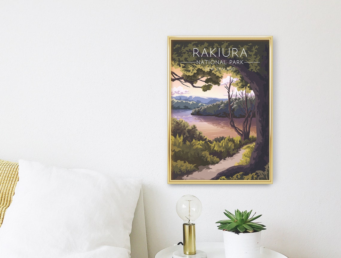 Rakiura National Park Poster Stewart Island New Zealand Travel Poster Vintage Travel Poster Abel Tasman Nz Wall Decor Framed Art Print - Image 3