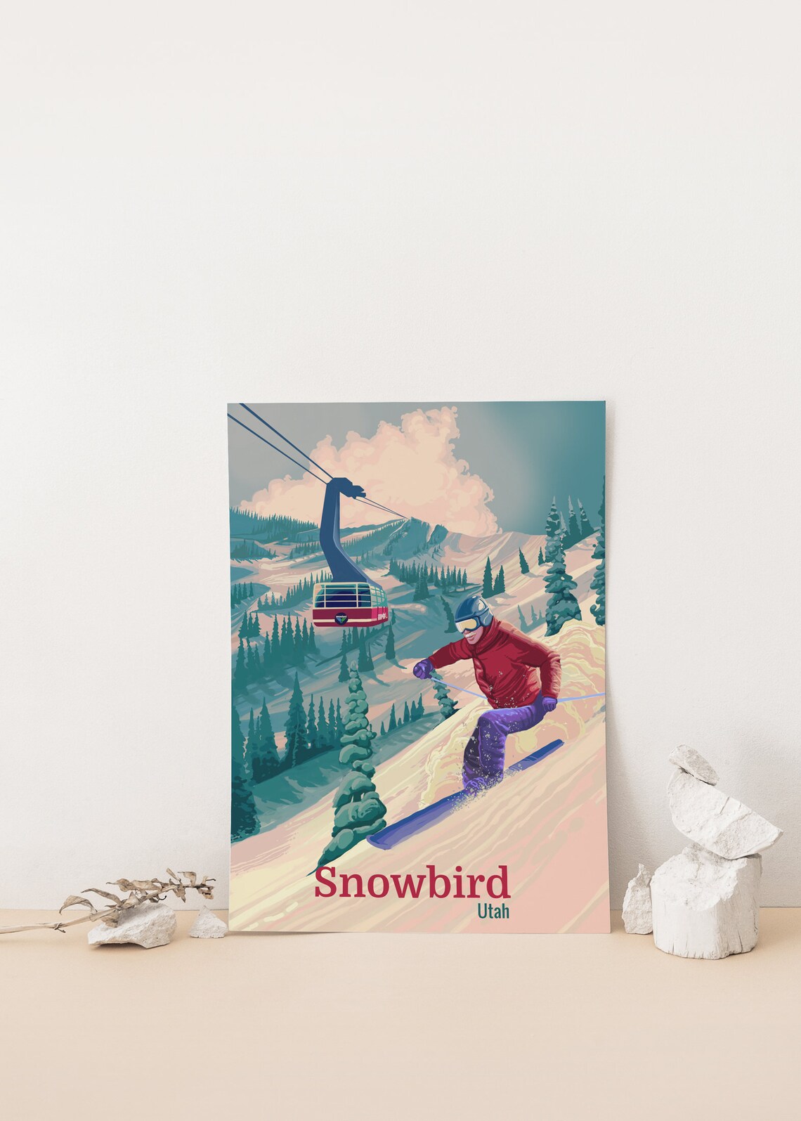 Snowbird Utah Ski Resort Vintage Travel Poster - Image 4