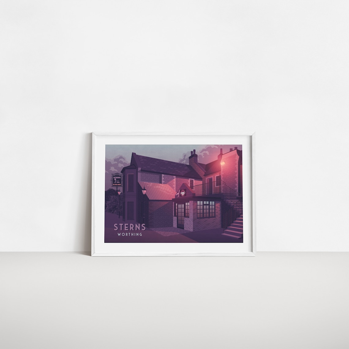 Sterns Nightclub Worthing West Sussex Retro Travel Poster - Image 2
