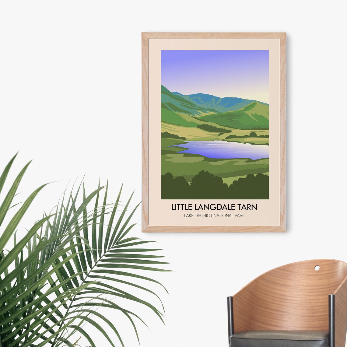 Little Langdale Tarn Lake District National Park Fell Travel Poster - Image 3