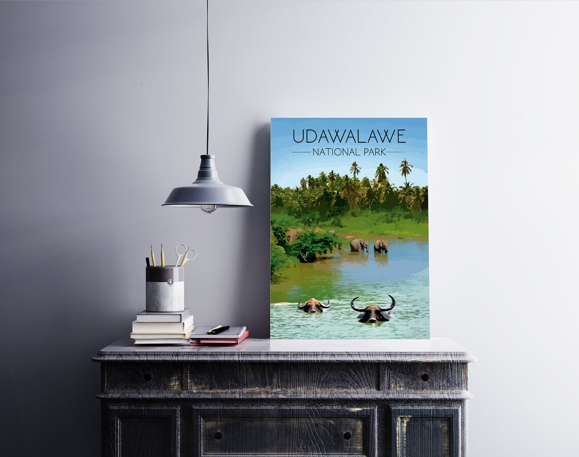Udawalawe National Park Travel Poster, Sri Lanka - Image 2