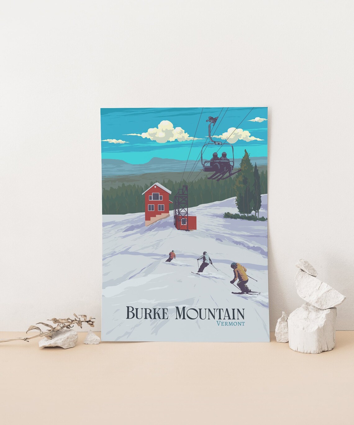 Burke Mountain Vermont Vintage Travel Poster Print - Image 4