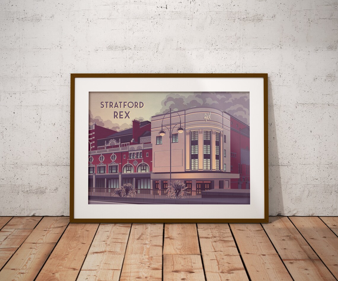 Stratford Rex East London Art Deco Cinema Music Venue Building Poster - Image 2