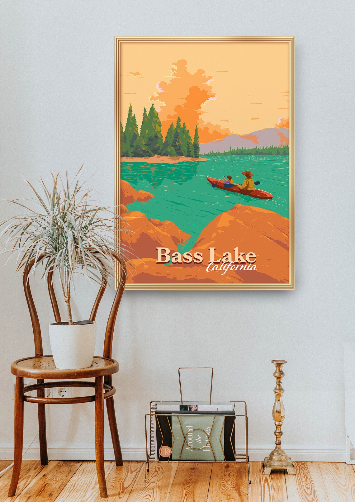 Bass Lake California Travel Poster, Yosemite Area - Image 2