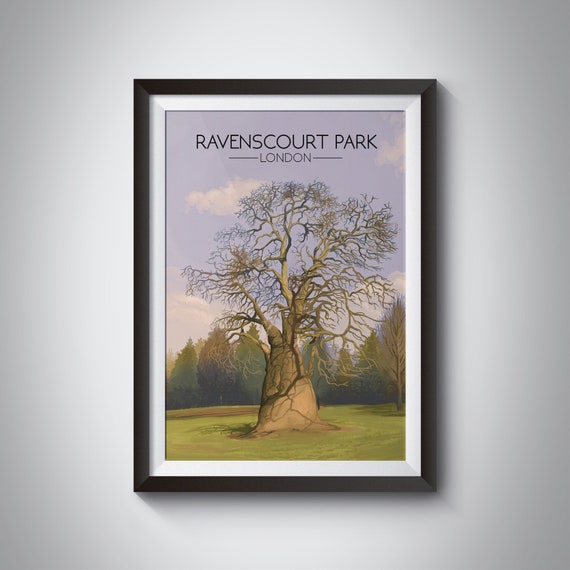 Ravenscourt Park London Vintage Travel Poster
