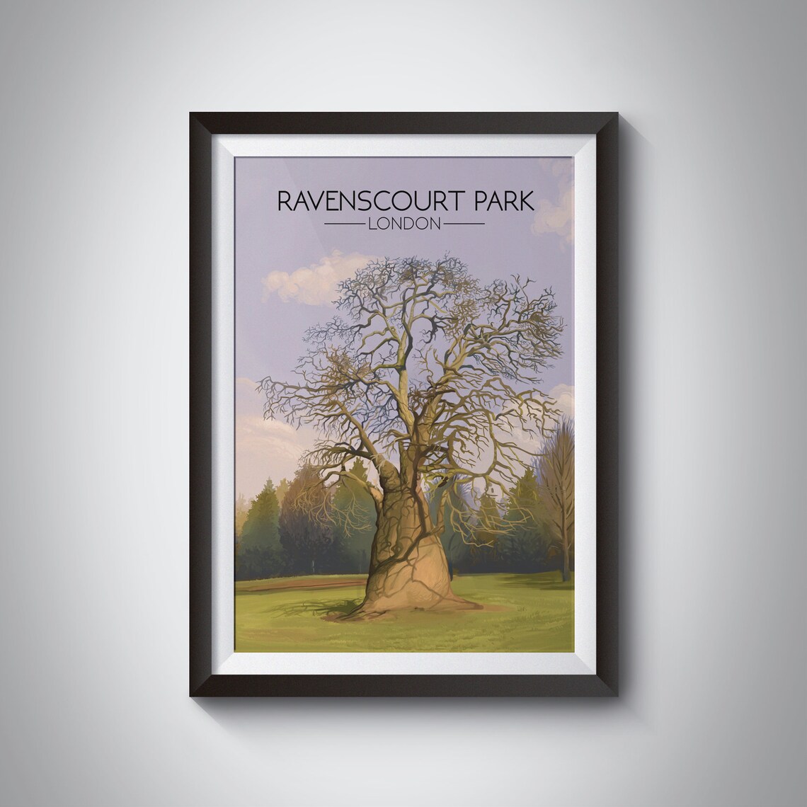 Ravenscourt Park London Vintage Travel Poster