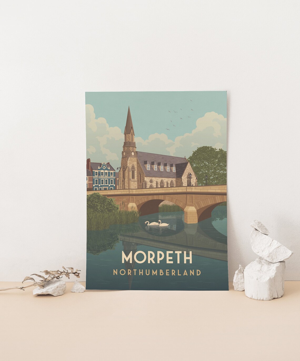 Morpeth Travel Poster, Northumberland Rail Route Print - Image 4