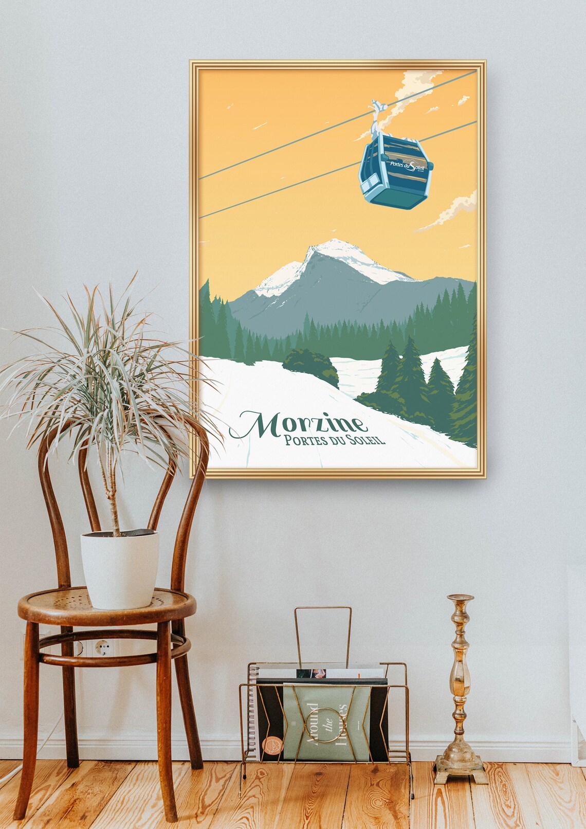 Morzine Ski Resort Vintage Travel Poster, French Alps - Image 2