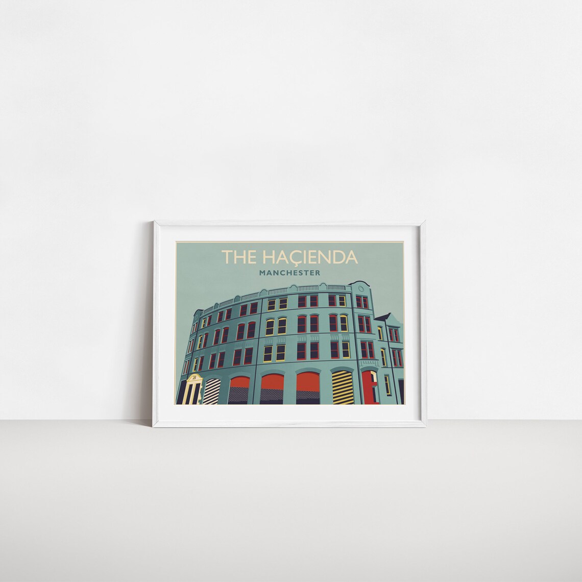 Hacienda Manchester Music Art Deco Art Print - Image 3