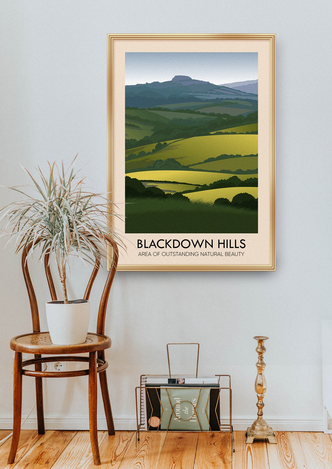 Blackdown Hills AONB Vintage Travel Poster, Somerset Devon - Image 2