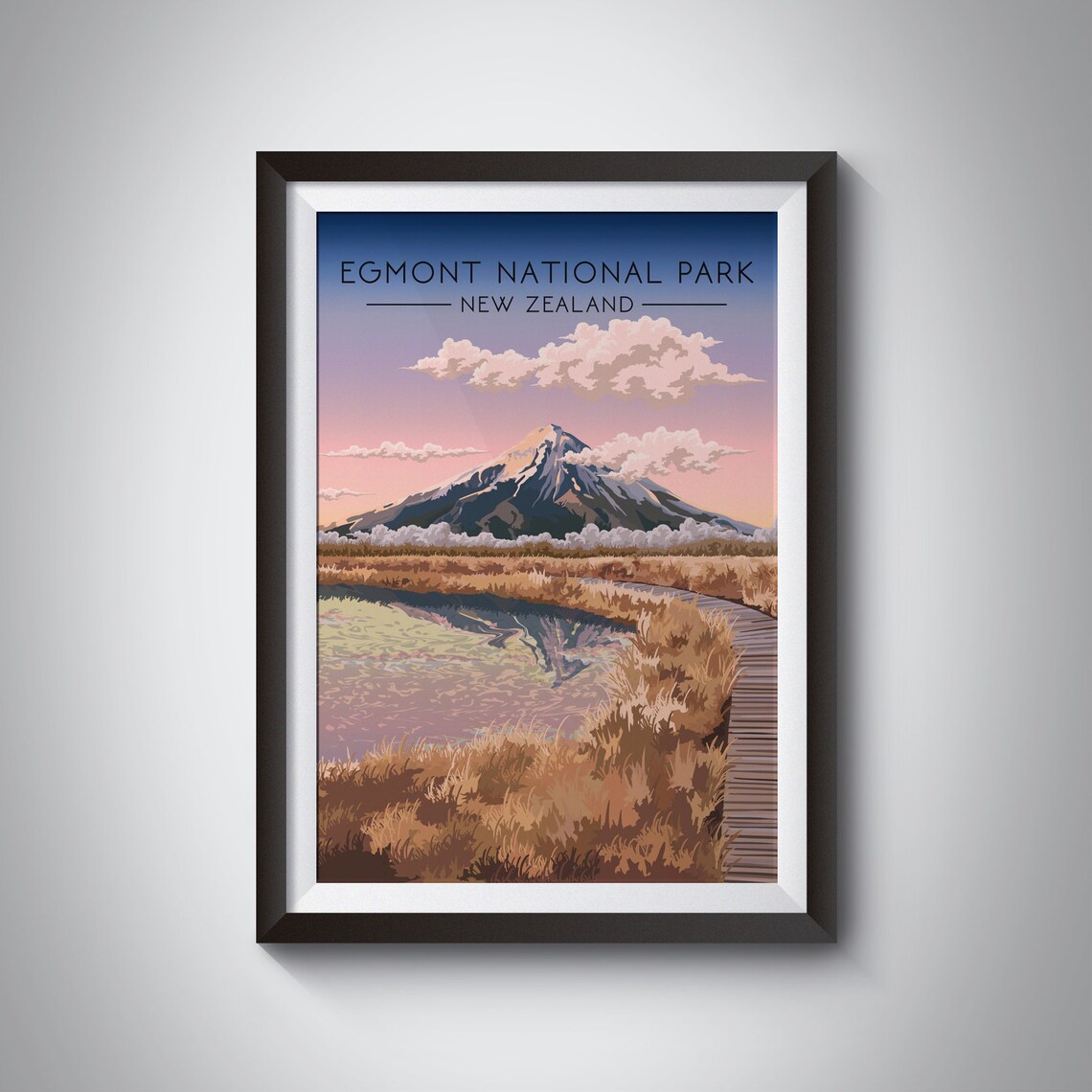 Egmont National Park New Zealand Mount Taranaki Twilight Poster