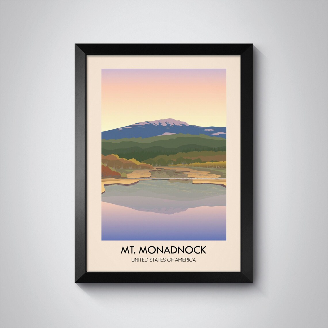 Mount Monadnock Vintage Travel Poster, New Hampshire