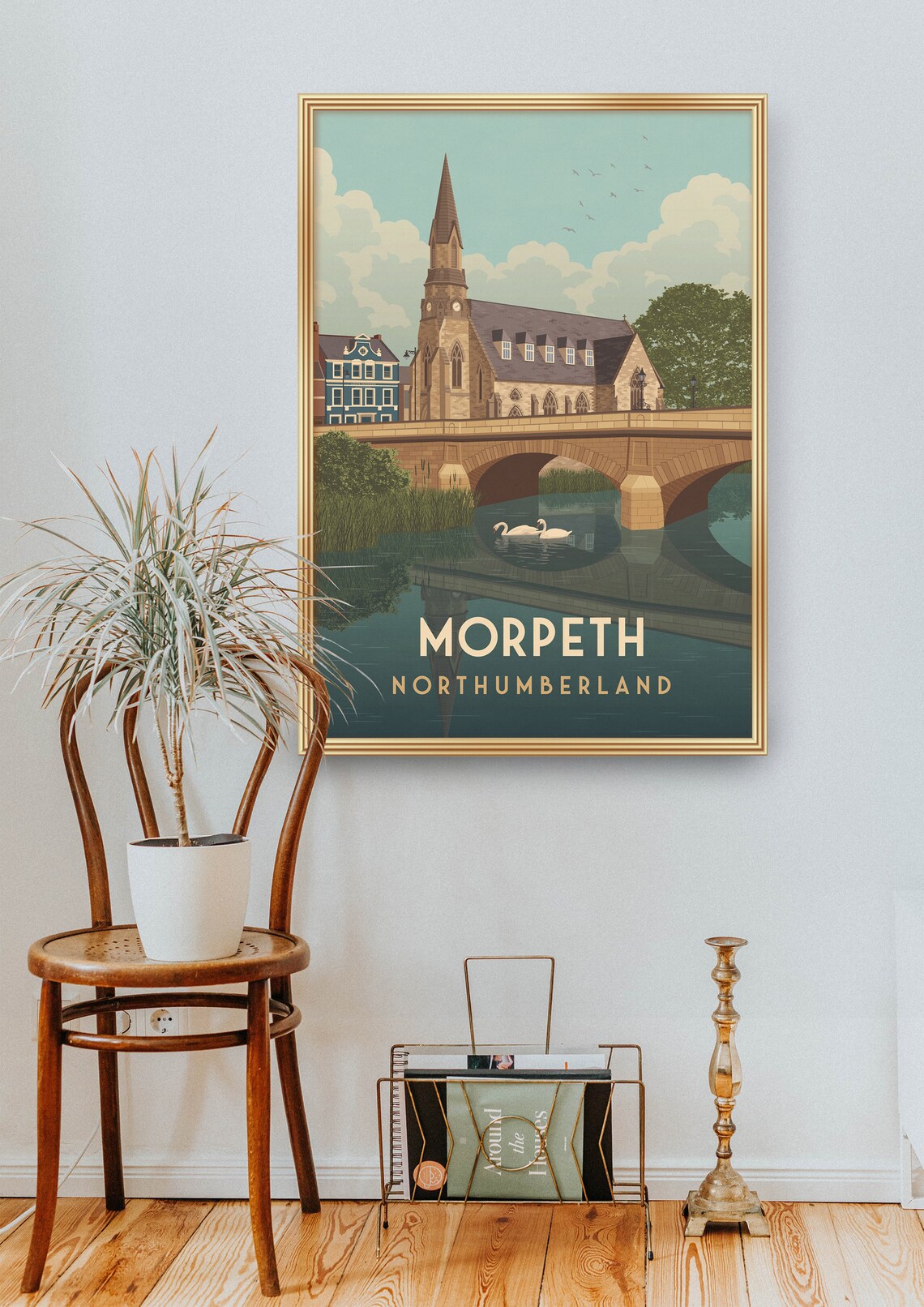 Morpeth Travel Poster, Northumberland Rail Route Print - Image 2