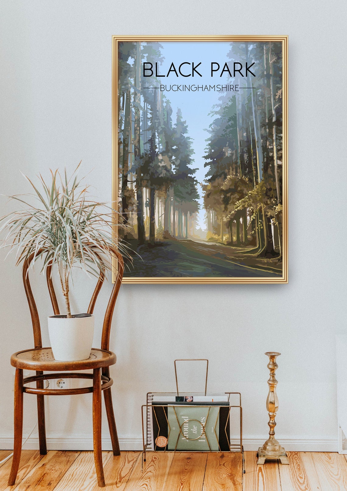 Black Park Buckinghamshire Towering Pine Forest Trail Poster - Image 2